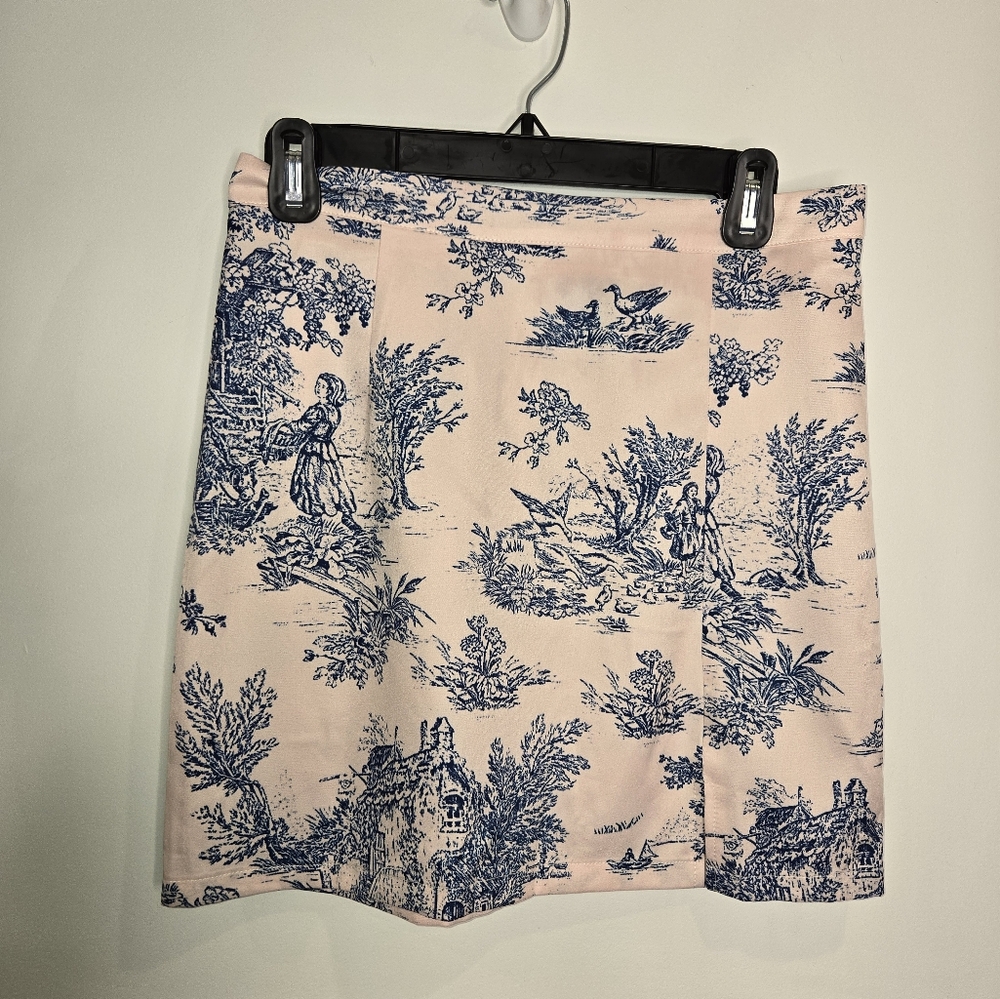 New Cider Jardin Print Mini Skirt